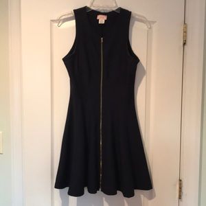 Navy summer dress with gold dress.